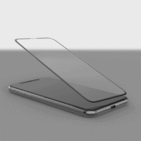 Modern okostelefon a fa matt felületű designnal, feltöltési porttal és letisztult megjelenéssel.